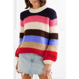 Ganni Striped Mohair Julliard Sweater